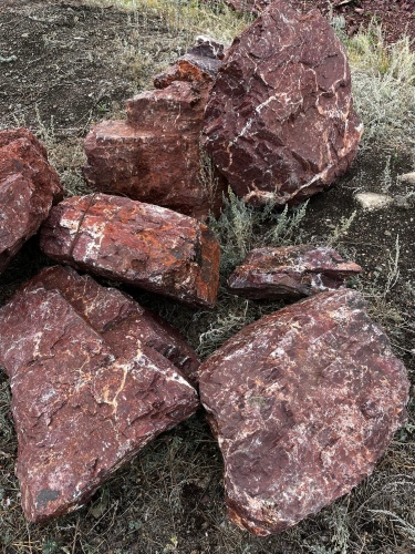 Ландшафтные глыбы красно-фиолетовые 200-1000 килограмм купить в Волгограде