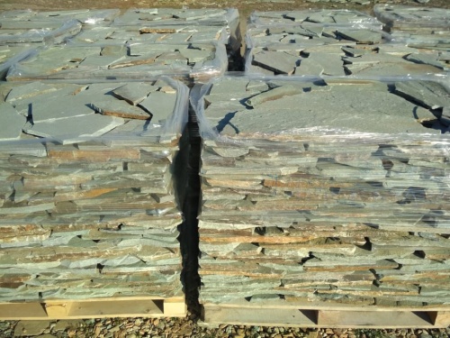 Плитняк златолит зелёный для цоколя, отмостки купить в Волгограде