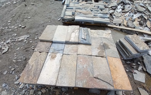 Плитка пилёная златолит Уральский для цоколя, отмостки купить в Волгограде